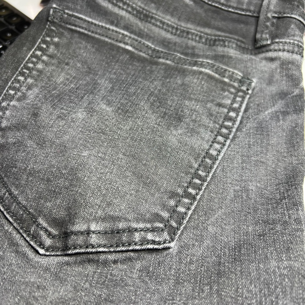 Ann Taylor The Skinny Black Stretch Denim Black Acid Wash Jeans Size 8 - Picture 8 of 12